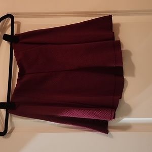 Red Pleated Skirt